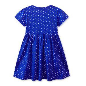 Vestido Manga Corta Ni&ntilde;a Estampado Dinosaurio Azul 2 A 7 A&ntilde;os