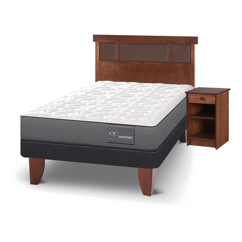 Cama Europea Cic Anatomic / 1.5 Plazas / Base Normal + Set De Maderas image number 2.0