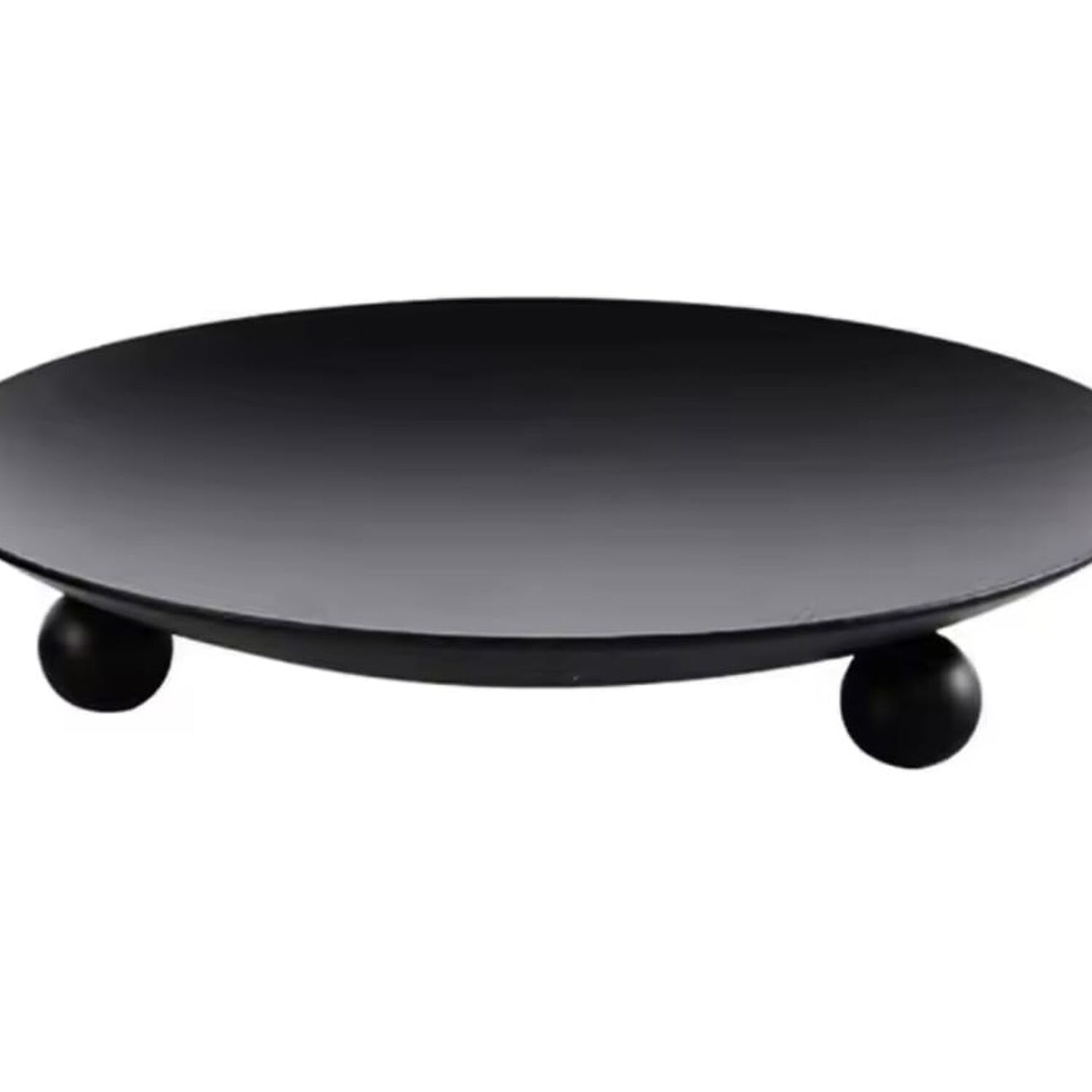 Portavela Redondo De Metal Negro 11 Cm image number 0.0