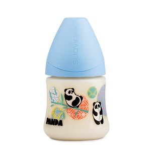 Mamadera 150 Ml Anat&oacute;mica Panda Azul