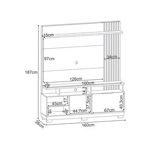 Home Tv Oslo 55" 160x187x38 Cm