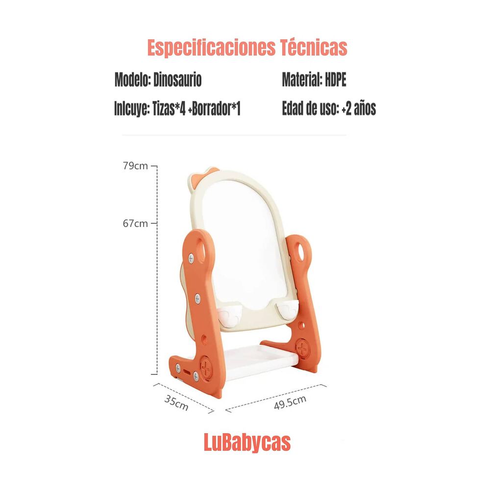 Pizarra Atril Regulable Plum&oacute;n Con Accesorios Lubabycas image number 7.0