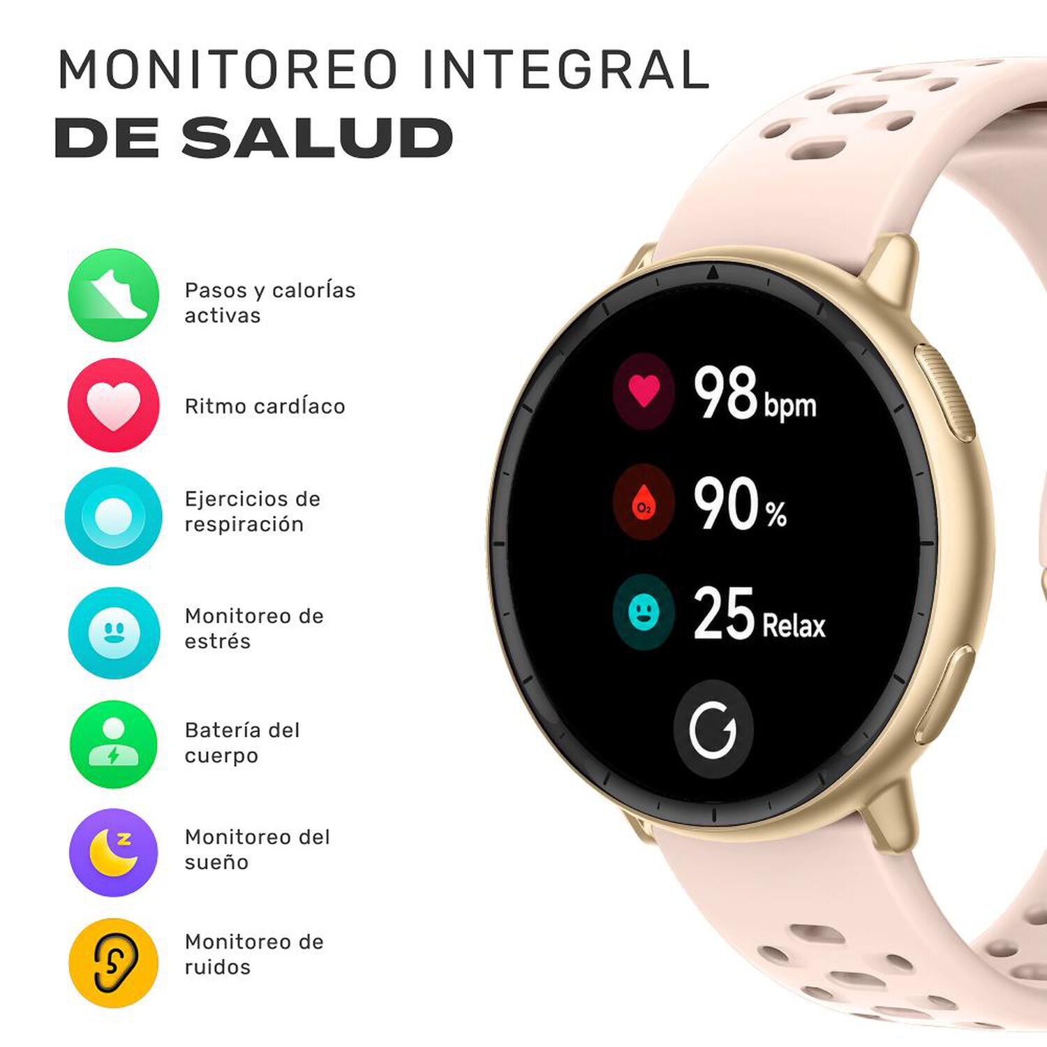 Reloj Smartwatch Gps Shar T1 43,5mm Pink Lhotse image number 2.0
