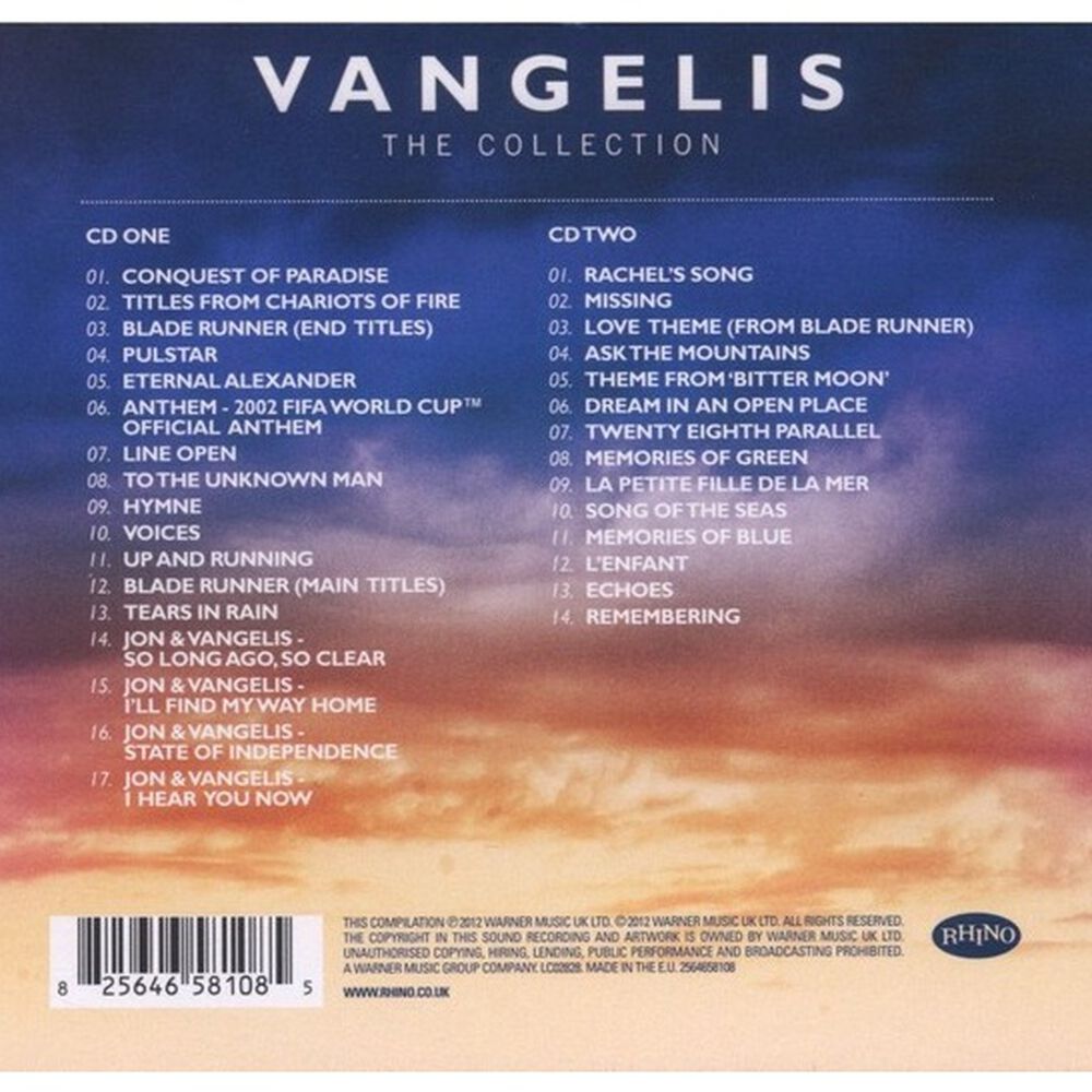 Vangelis - The Collection (2cd) | Cd image number 1.0