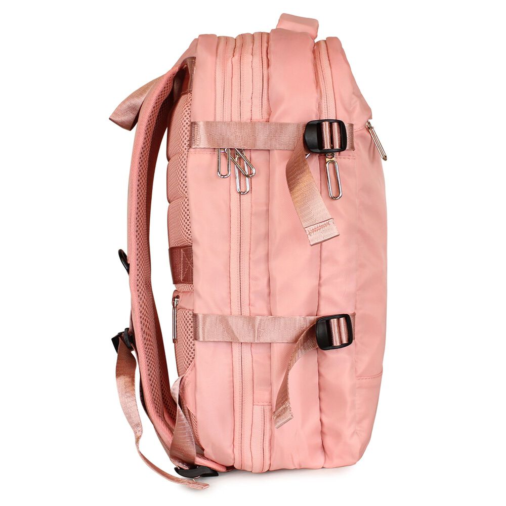 Mochila De Viaje Viral Rosada Con Usb Swiss Bag image number 4.0