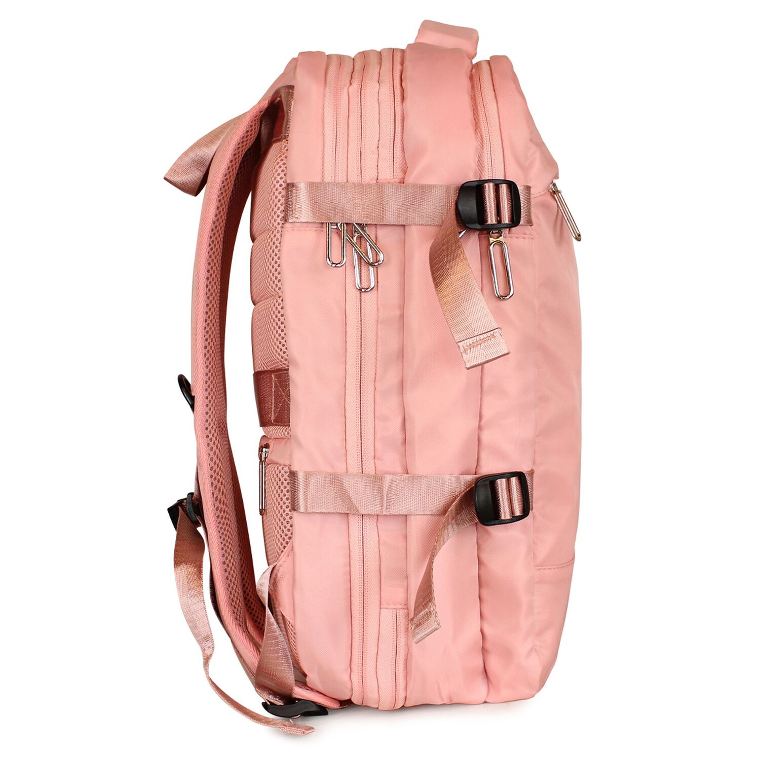 Mochila De Viaje Viral Rosada Con Usb Swiss Bag image number 4.0