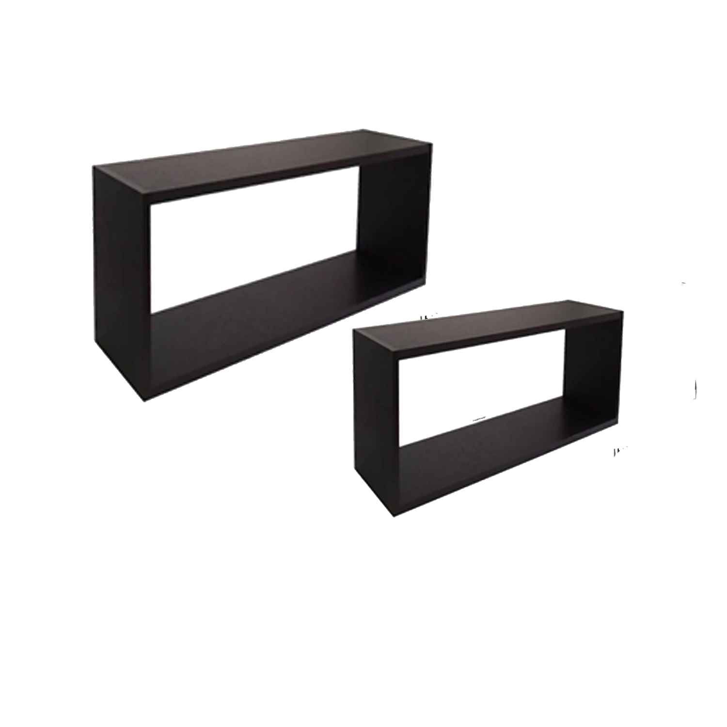 Set De 2 Cubos Madera Negro 40x27x12 - 37x24x12 Cm. Vgo image number 0.0