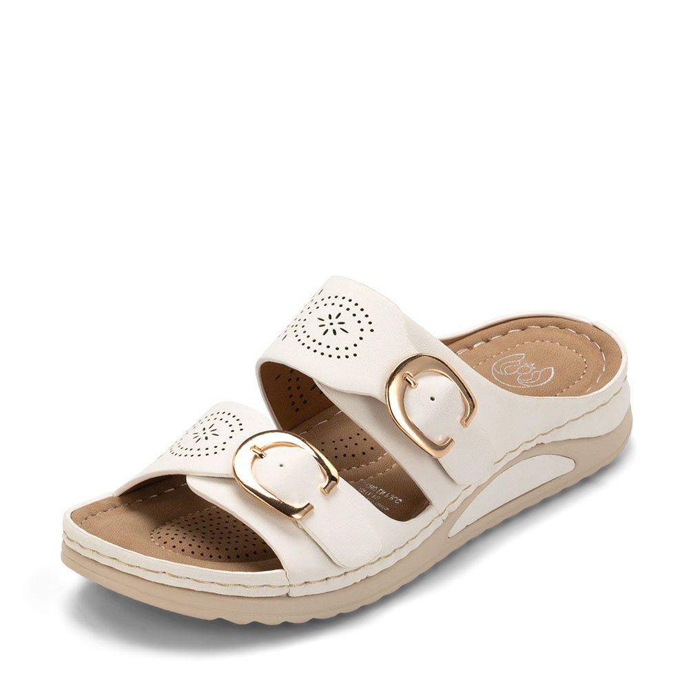 Sandalia Plana Blanco Casual Jn31 Weide image number 1.0
