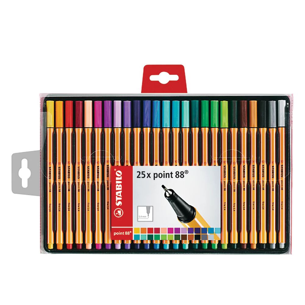 Set 25 Tiral&iacute;neas Stabilo Point 88 - 0,4 Mm Colores Surtidos image number 0.0