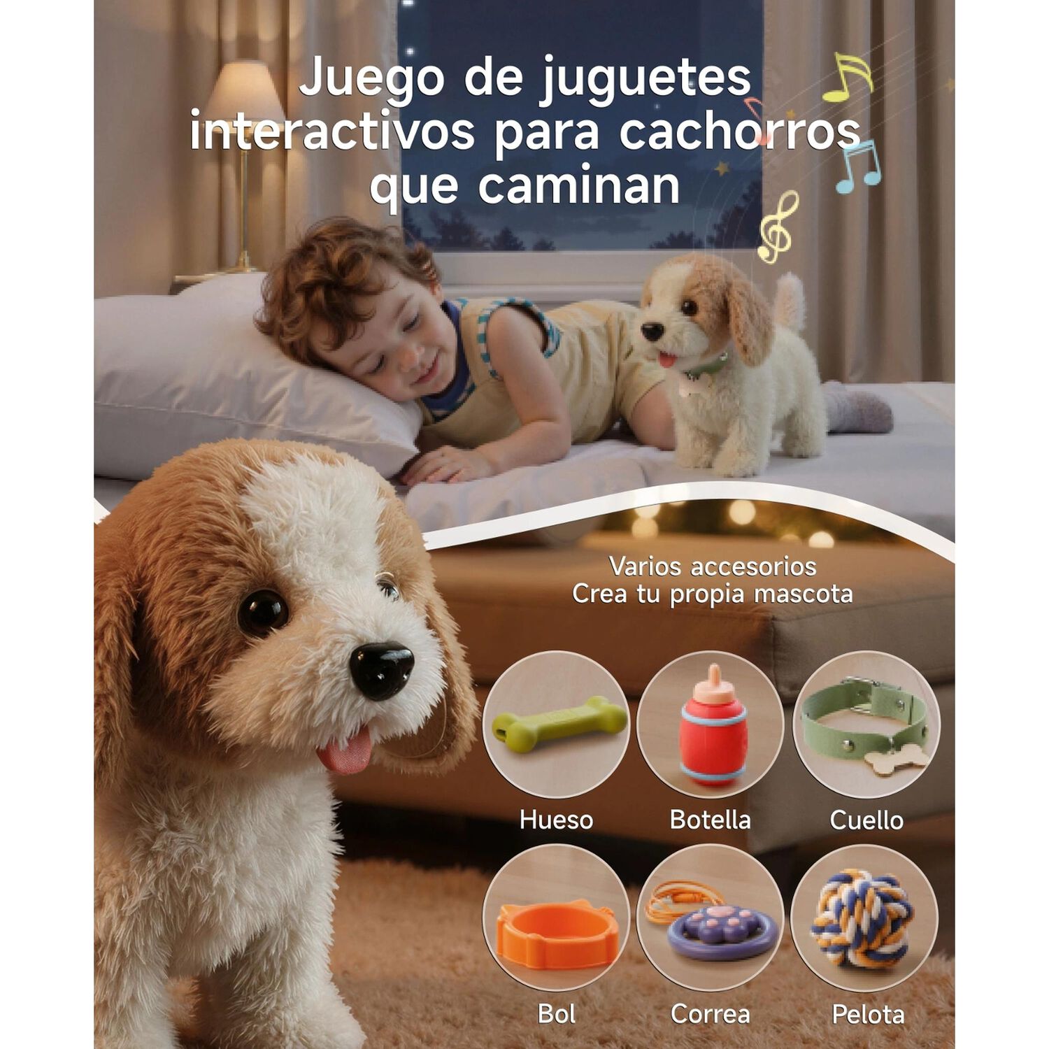 Perro De Peluche Juego De Juguetes Musical Tm381 Lubabycas image number 7.0