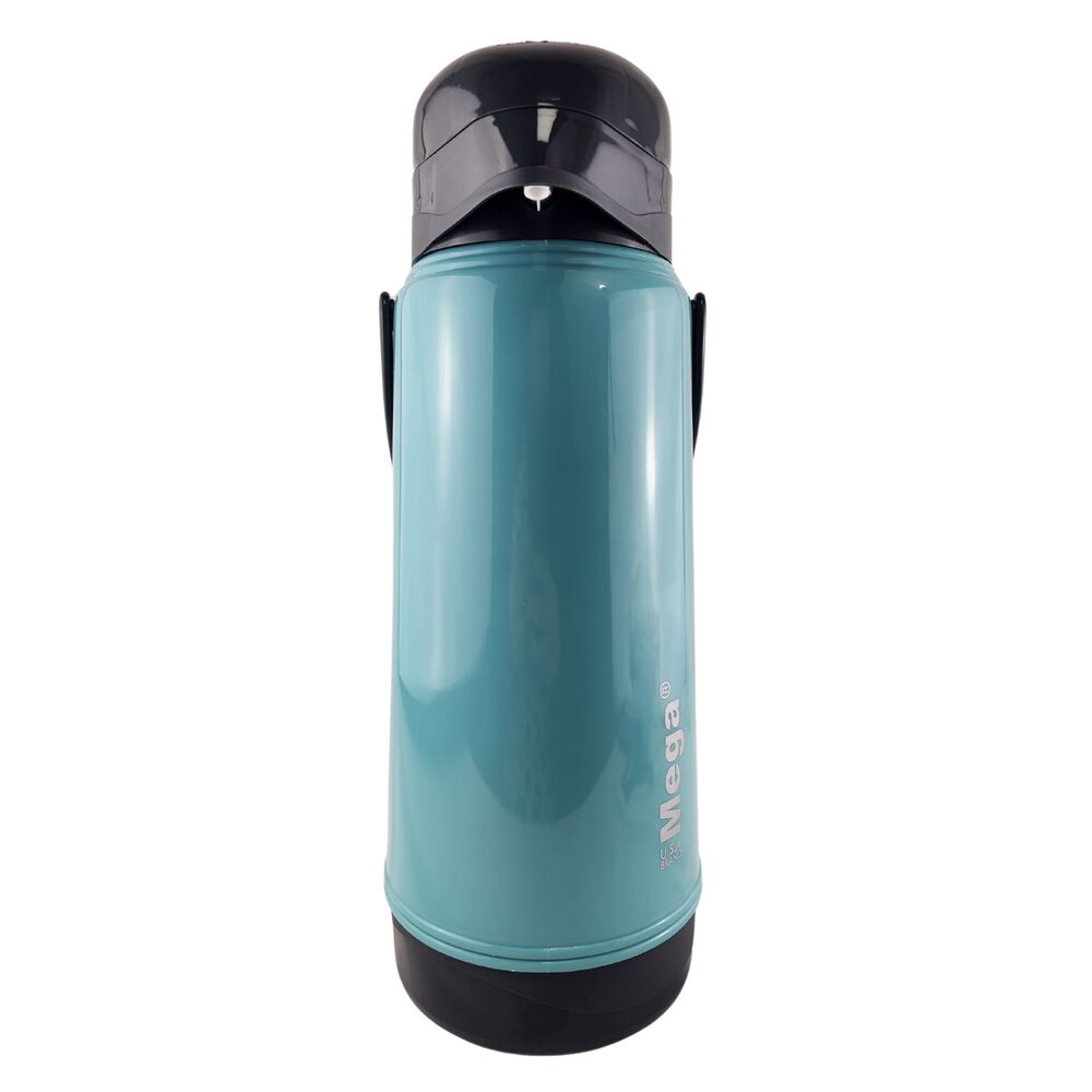 Termo Mega 1.8l Air Pot Manilla Sifon Bebidas Calientes Frias Celeste image number 0.0