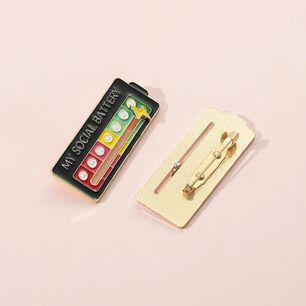 Broche Pin Divertido My Social Battery Bateria Social