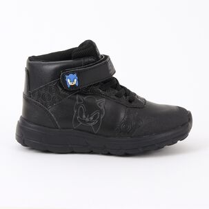 Zapatilla Escolar Ni&ntilde;o Ca&ntilde;a Alta Negro Sonic