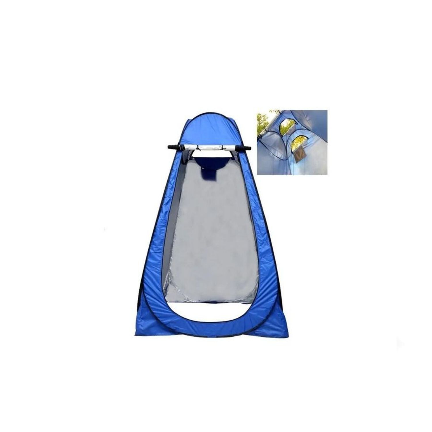 Carpa De Privacidad Pop Up Camping Ducha Vestidor Portatil Azul 120x190cm image number 2.0