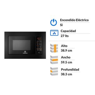 Horno Microondas Empotrado Mademsa MM2EN / 27 Litros