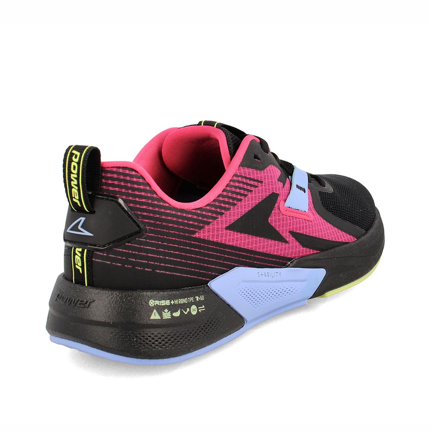 Zapatilla Mujer Power Xorise+300 Tr Cipher Negro-fucsia image number 3.0
