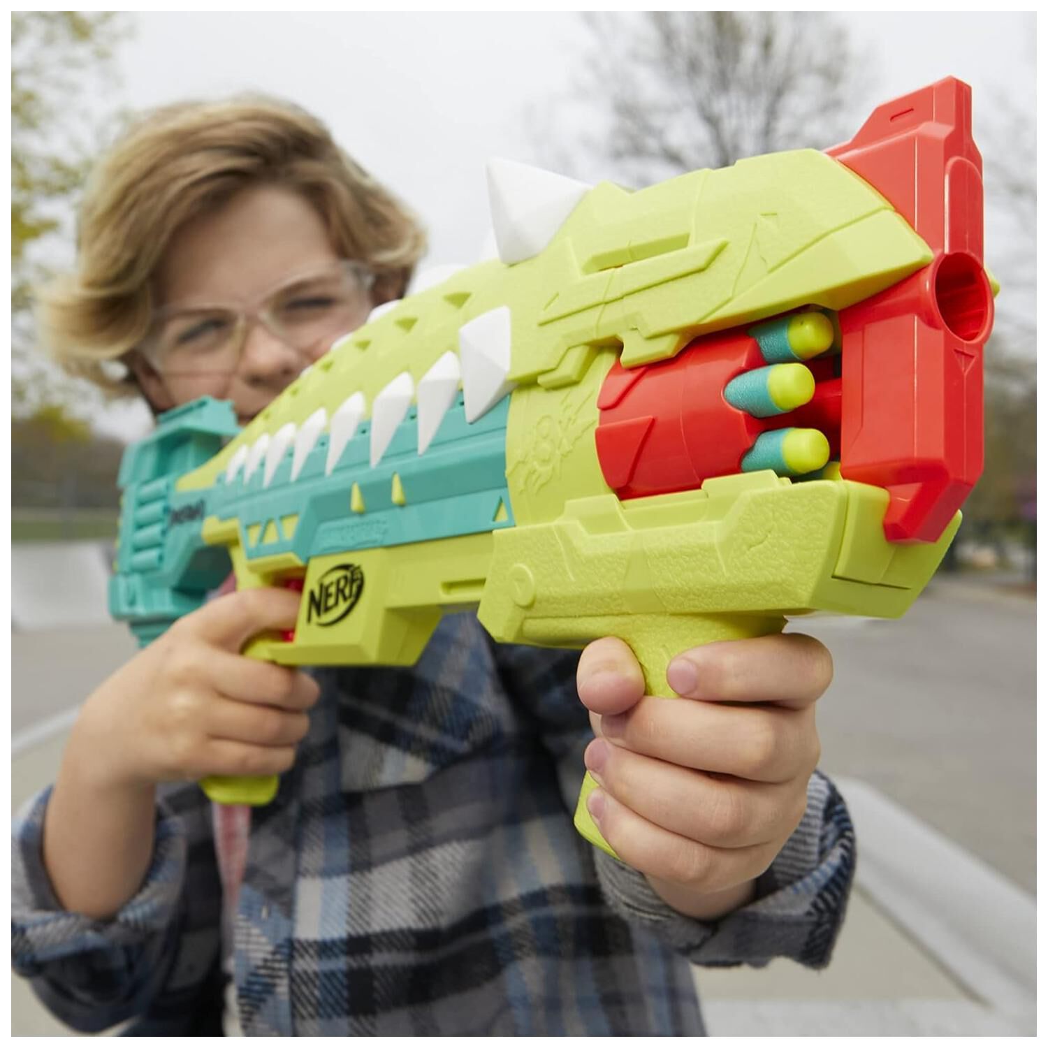 Juguete Nerf Dinosquad Armorstrike 8 Dardos Hasbro image number 1.0