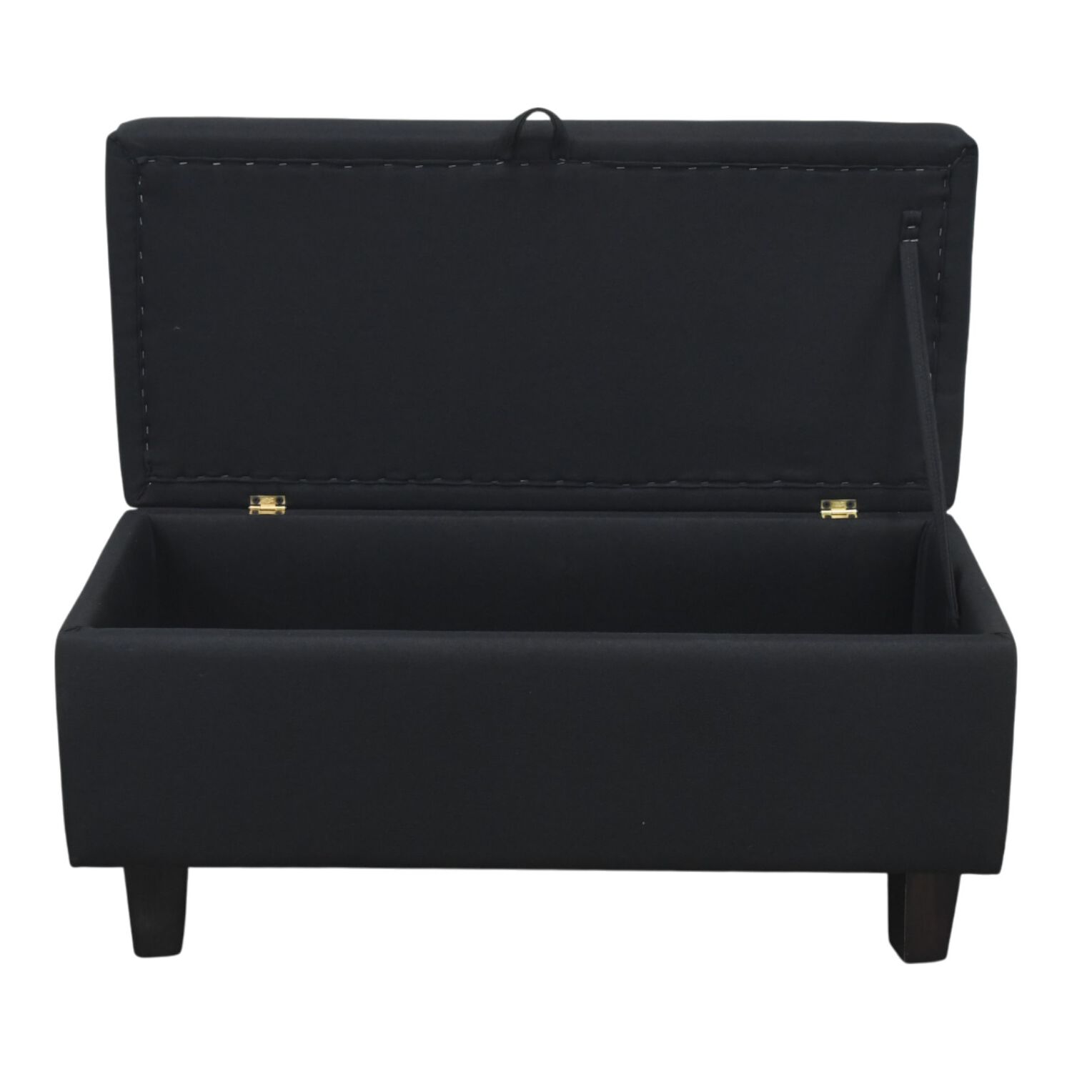 Banqueta Piecera 90 Cm Tapiz Genova (negro) image number 2.0