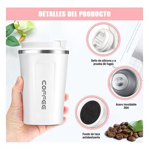 Termo Mug Café 380ml Acero Inoxidable Portátil Térmico