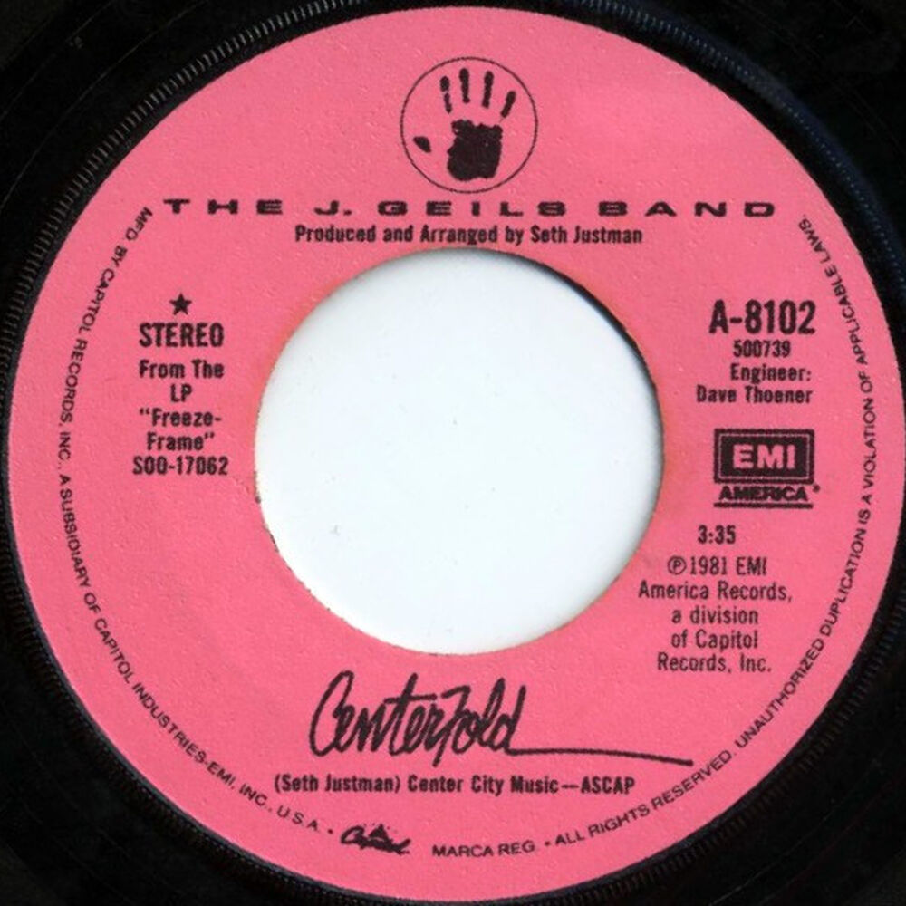 J. Geils Band - Centerfold | 7" Single Vinilo Usado image number 2.0
