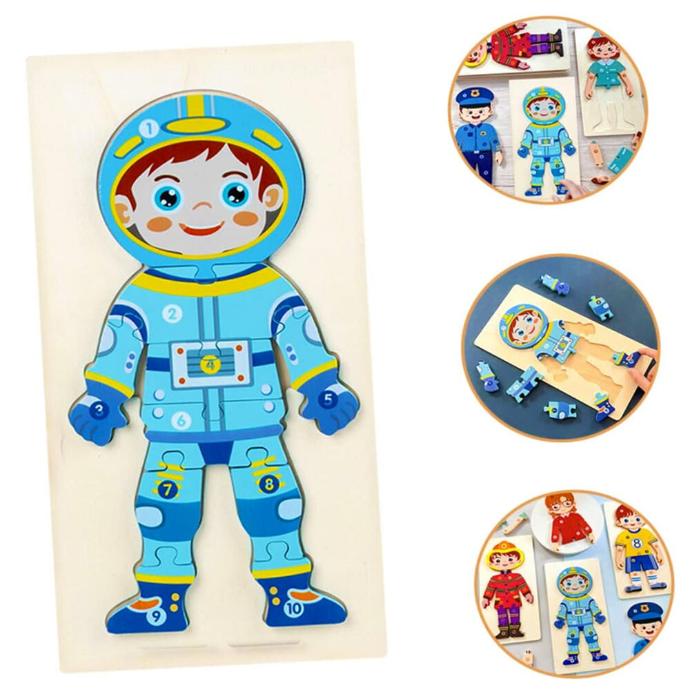 Puzzle Rompecabezas De Madera Encaje Didactico Profesiones image number 2.0