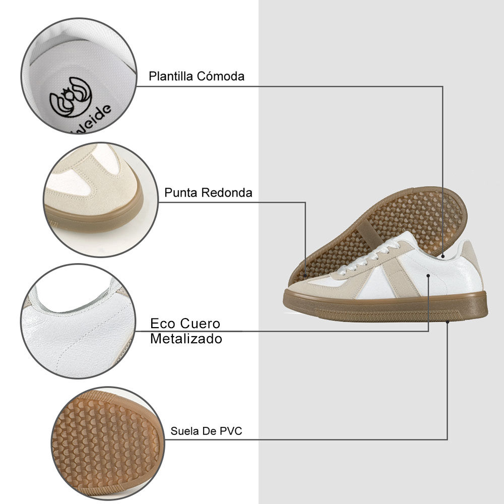 Zapatilla Deportiva Comfort Mujer Eco Cuero Weide Tfa201 image number 5.0