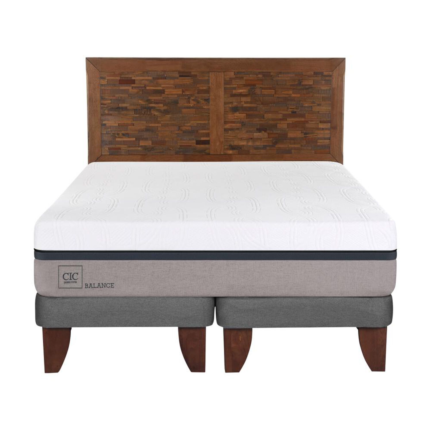 Cama Europea Cic Balance / King / Base Dividida  + Respaldo image number 0.0