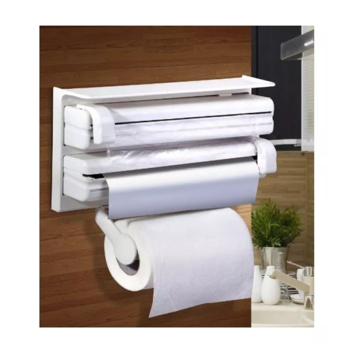 Dispensador De Rollos Triple 38cm Ideal Ahorro Espacio image number 1.0