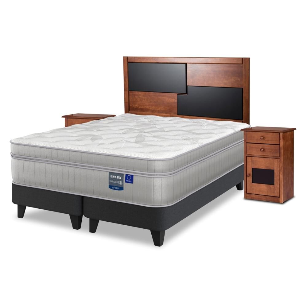 Cama Europea Flex Paradise / King / Base Dividida + Set De Maderas image number 0.0