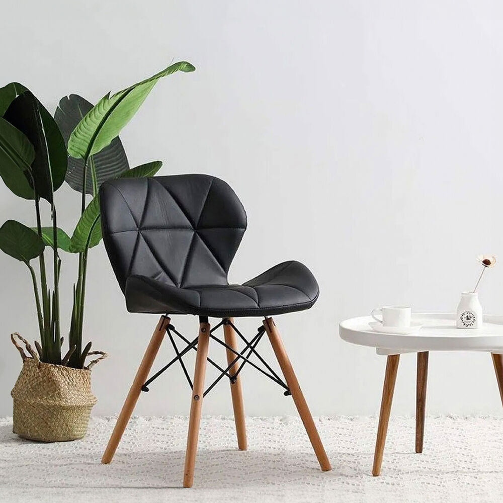 Pack 4 - Silla Eames Acolchada - Negro image number 1.0