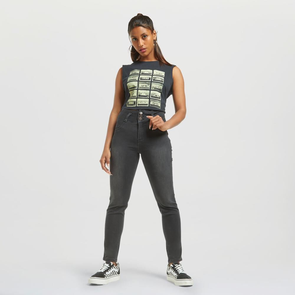 Jeans Regular Pretina Alta Push Up Mujer Rolly Go image number 1.0