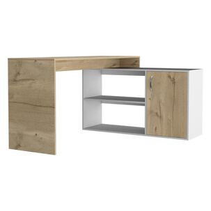 Escritorio En L 1 Puerta Axis - Bellota / Blanco Marquez Tuhome