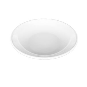 Set De 6 Platos Melamina Hondo Sin Borde Blanca 19 Cm L&iacute;nea Cl&aacute;sica