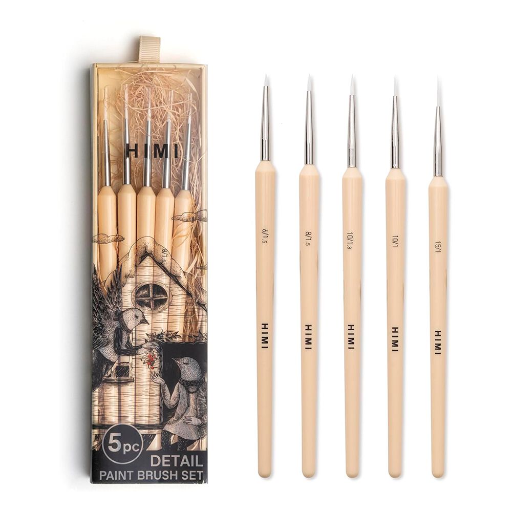 Himi Set De 5 Pinceles Detalles O Delineado Amarillo image number 1.0