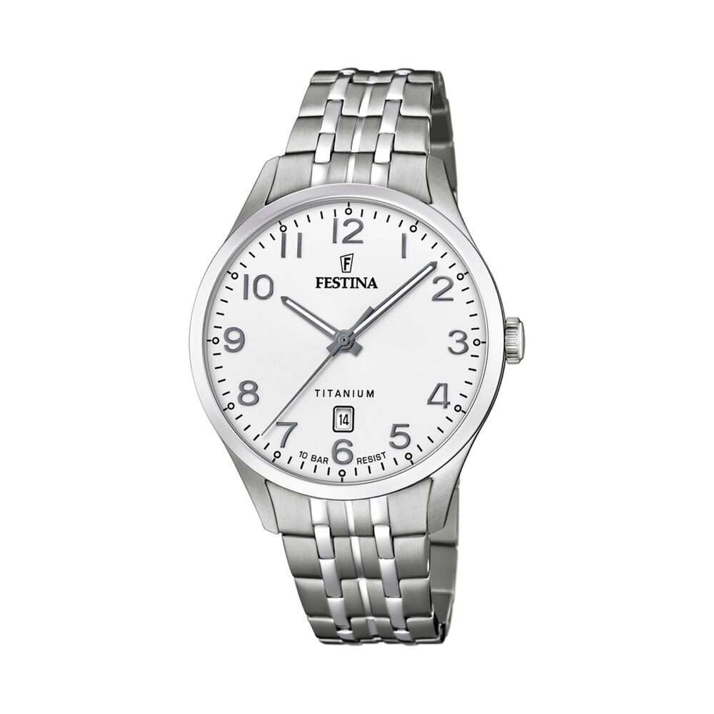 Reloj F20466/1 Festina Blanco Hombre Calendario Titanium image number 0.0
