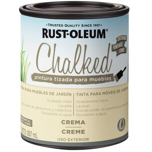 Pintura Chalked Tizada Exterior Base Agua 877ml Crema - Rust Oleum