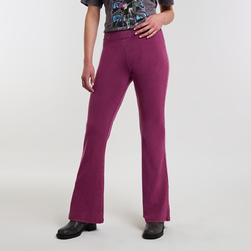 Pantalón De Buzo Tiro Medio Flare Mujer Rolly Go image number 2.0