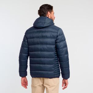 Parka Lisa Slim Cuello Alto Con Capucha Hombre Az Black