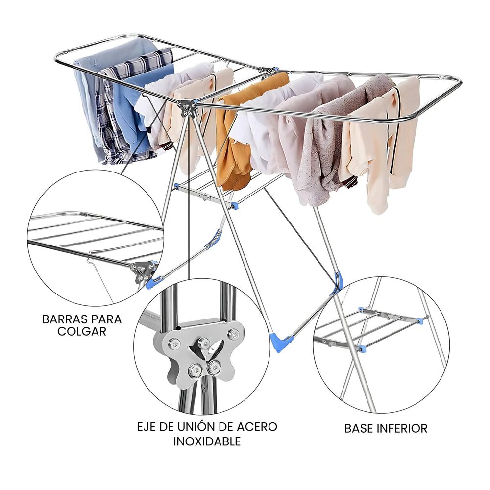 Tendedero Plegable Para Ropa Met&aacute;lico Colgadero 150 Cm image number 6.0