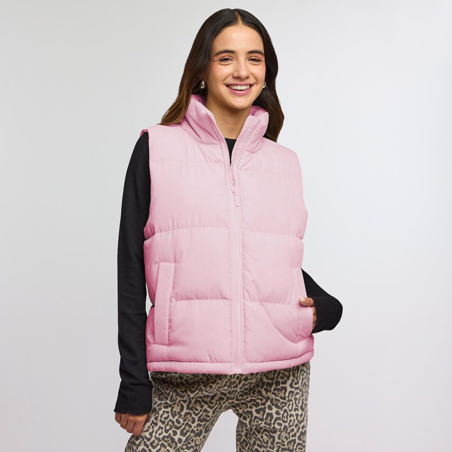 Parka Regular Sin Mangas Cuello Alto Mujer Freedom image number 0.0