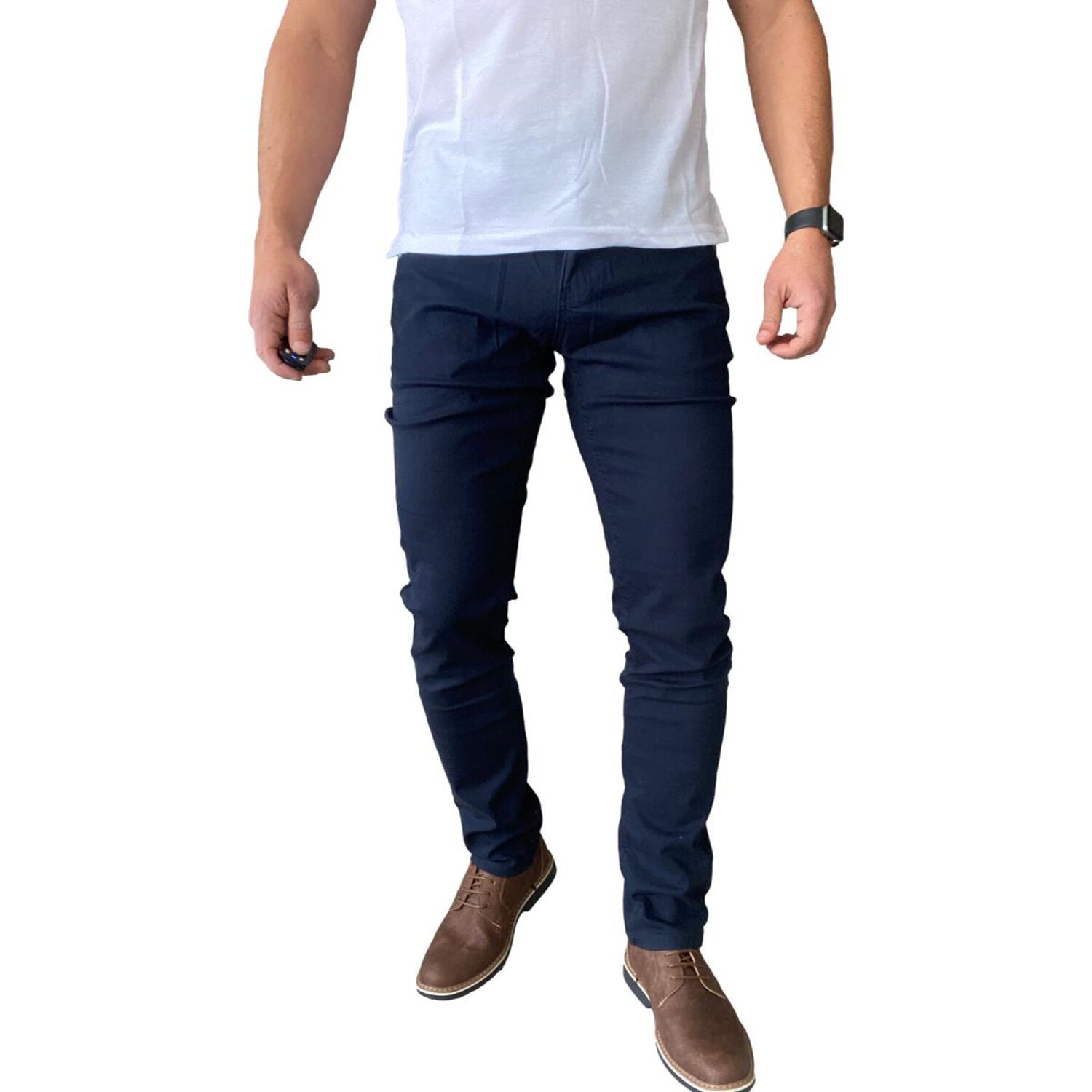 Pantal&oacute;n Tela Elasticado Slim Fit Colores image number 12.0