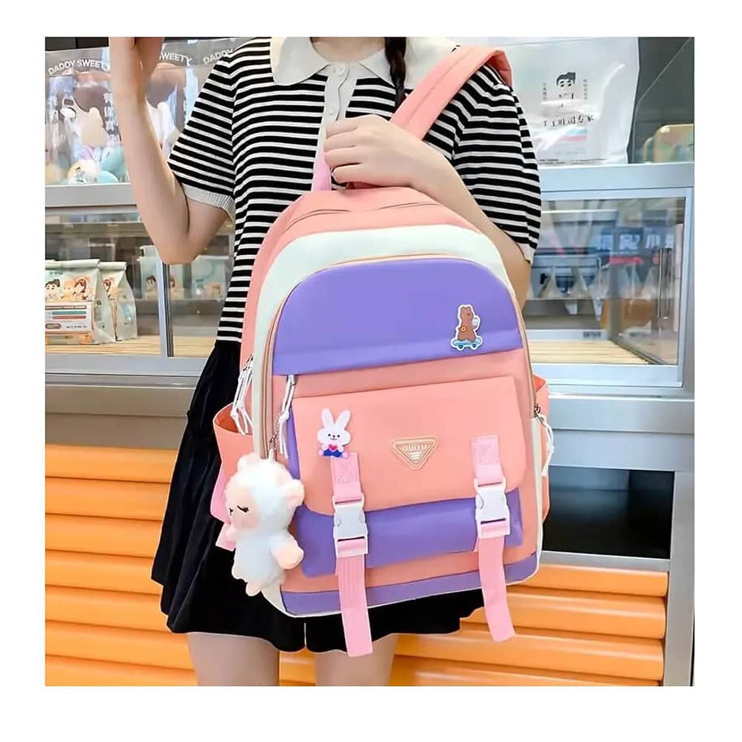 Set Mochila Escolar 5 Piezas De Ni&ntilde;a Con Lonchera+estuche image number 4.0