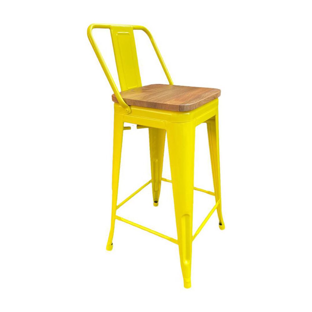 Pack 4 Taburetes Tolix Madera Clara (66cm) image number 1.0