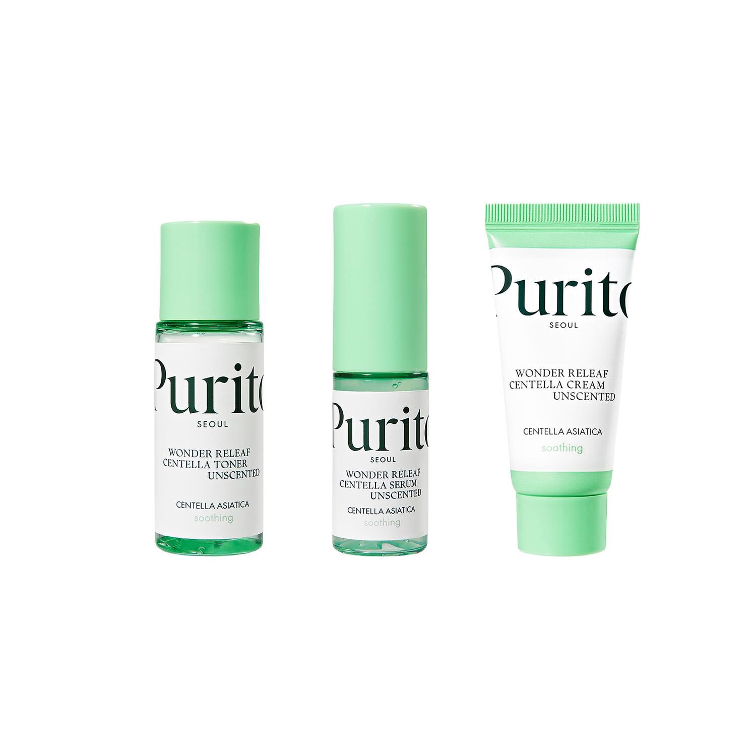 Mini Kit Viaje Centella 60ml Purito Wonder Releaf Sin Perfume image number 0.0