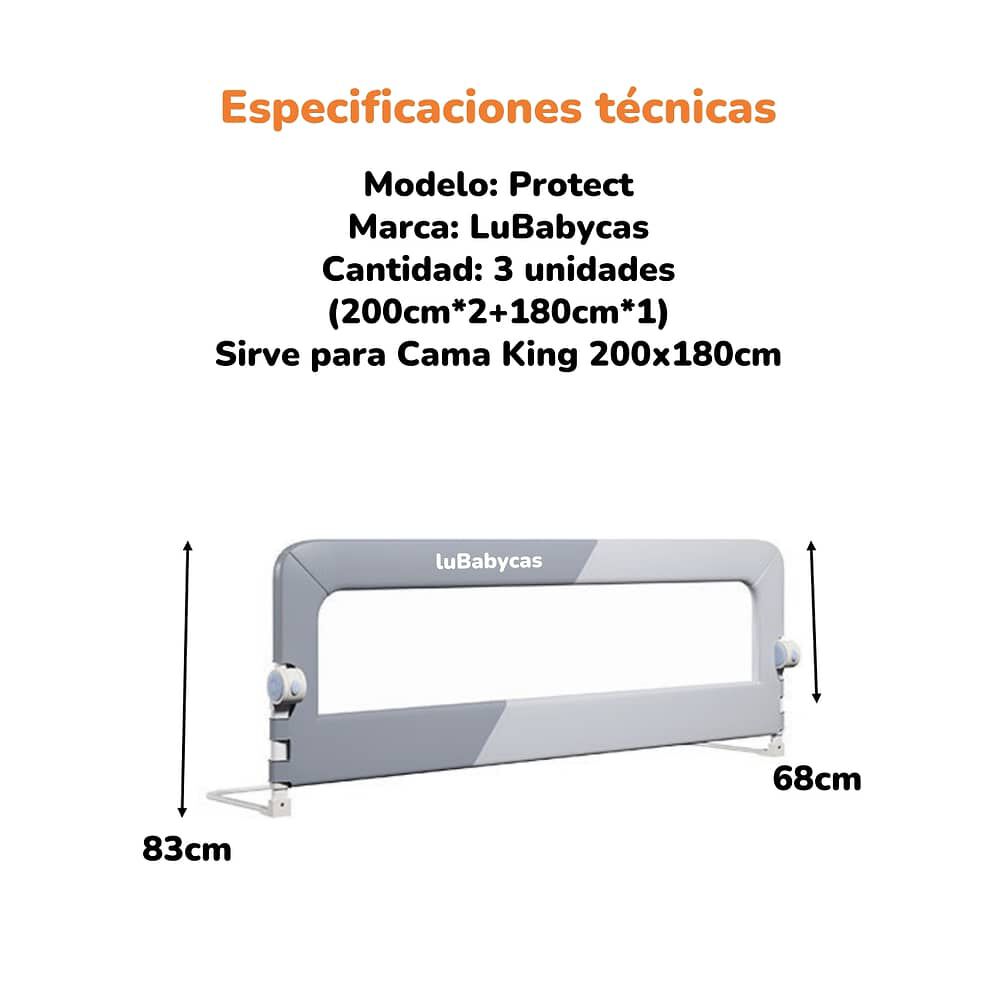 Pack 3 Barandas De Cama Plegable Cama King Lubabycas image number 5.0