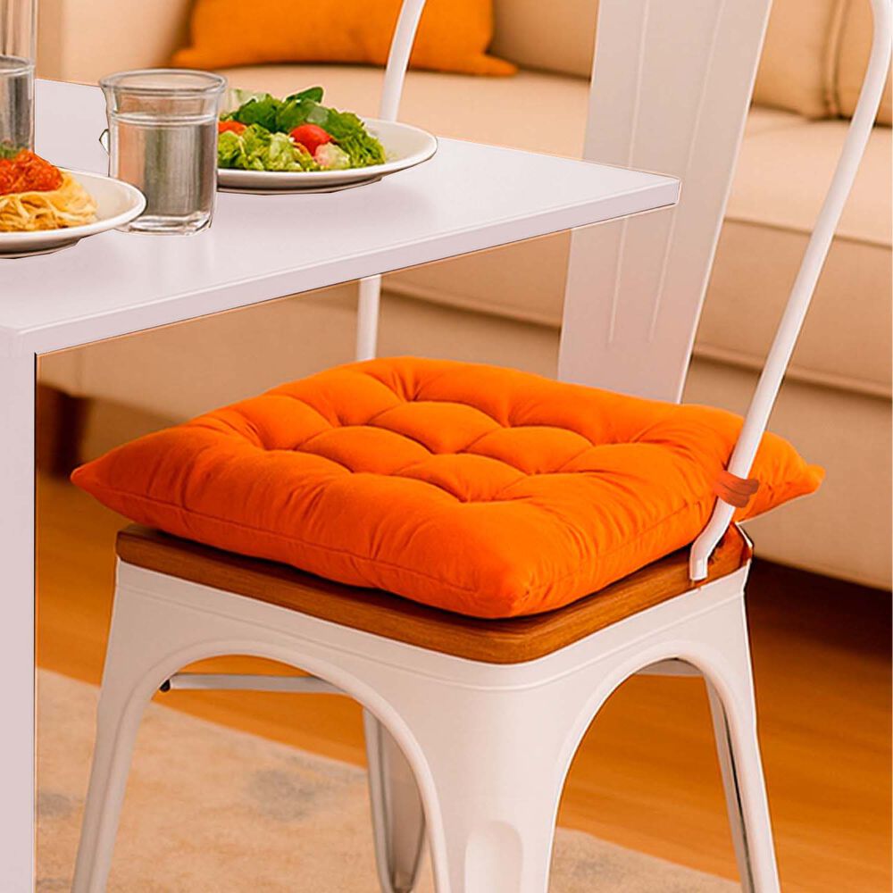 Coj&iacute;n Para Silla Naranja 40x40 Cm image number 1.0