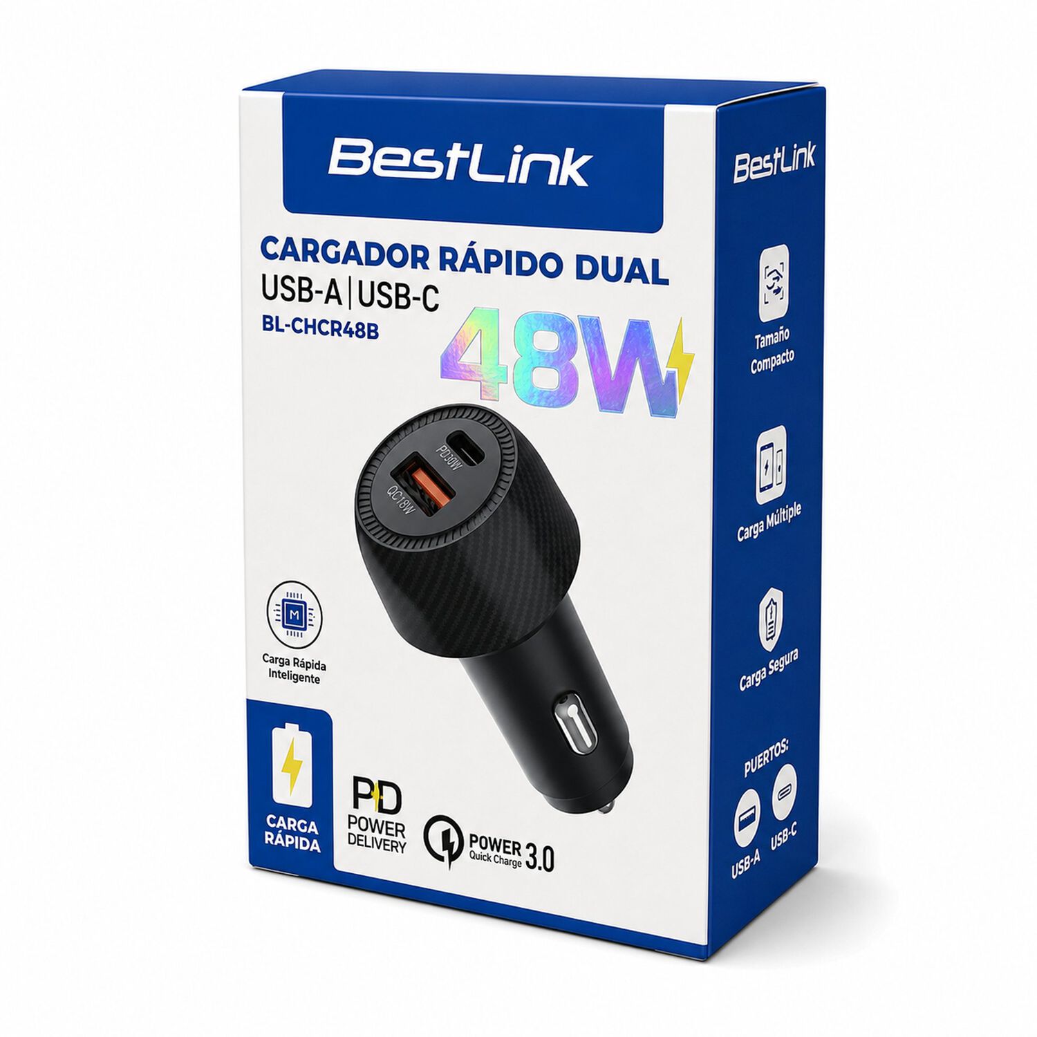 Cargador Para Auto Dual 48w Usb-c + Usb-a Carga Ultra R&aacute;pida image number 7.0
