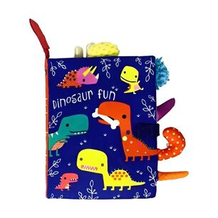 Libro Sensorial De Tela Para Beb&eacute;s Estimulaci&oacute;n Temprana Dinosaurios