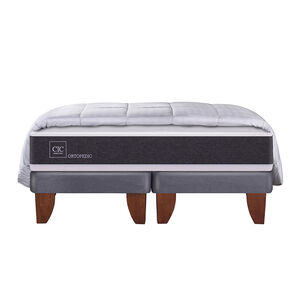 Cama Europea Cic Ortopedic / 2 Plazas / Base Dividida + Textil