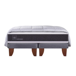 Cama Europea Cic Ortopedic / 2 Plazas / Base Dividida + Textil